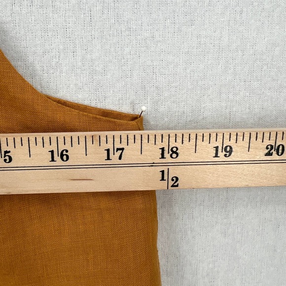 MARY LAWLESS LEE X SPLENDID Linen Top Marigold M Apron Button Front Cross back - Picture 13 of 16